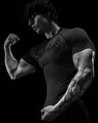 Breathedivinity Doom Tech ™ Armored Venom Texture Shortsleeve Compression Void Black