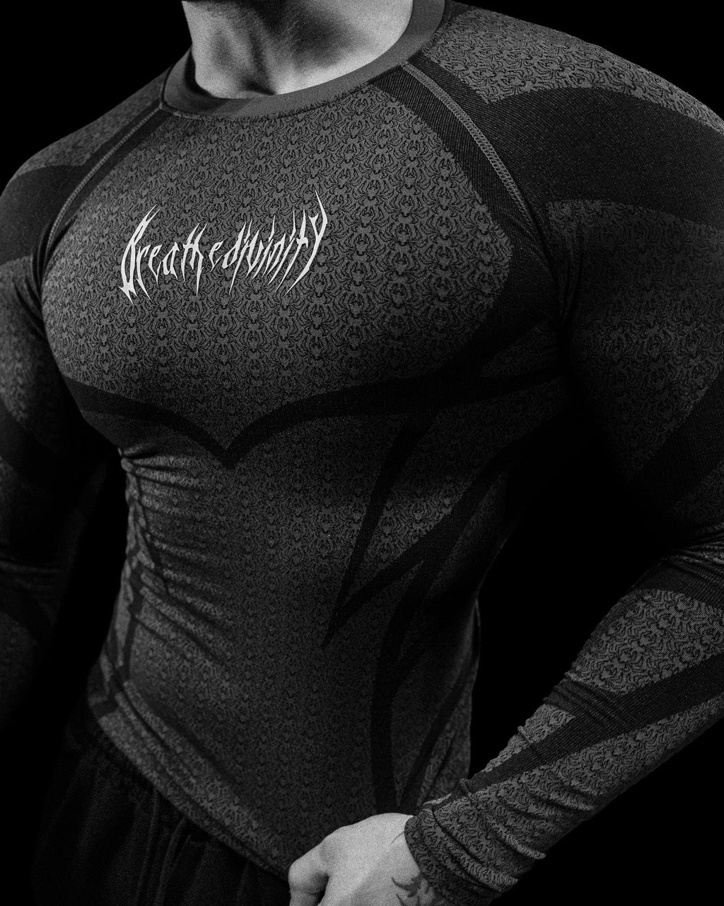 Breathedivinity Doom Tech ™ Spider Corpse Longsleeve Compression Midnight