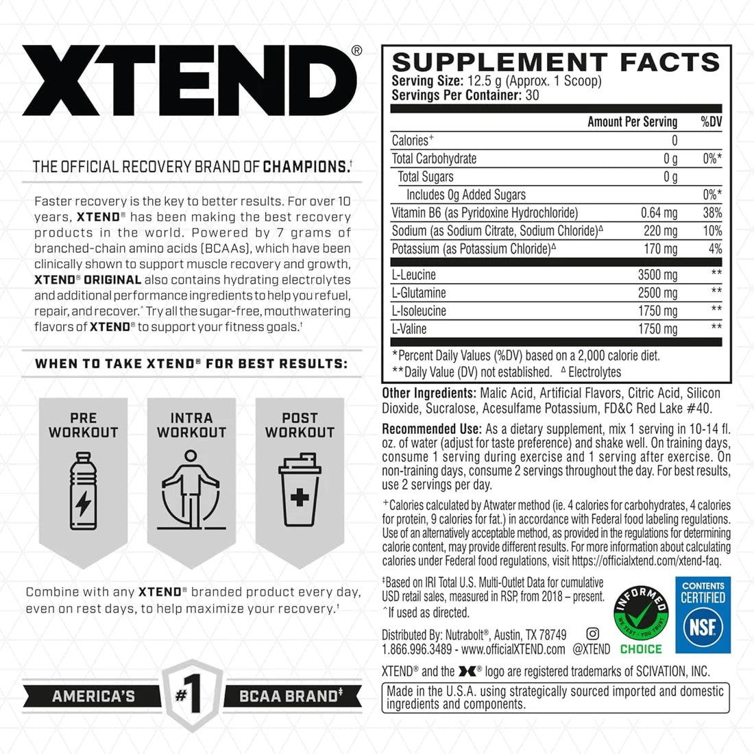 Xtend Bcaa Xtend 30 Servicios