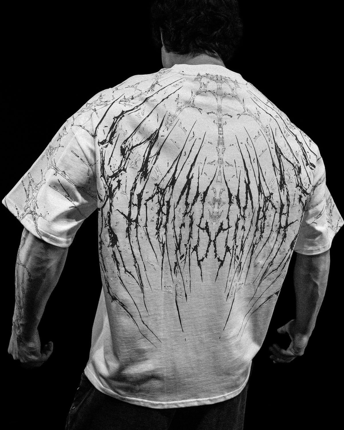 Breathedivinity Spider-Corpse Oversized T-Shirt Divine White