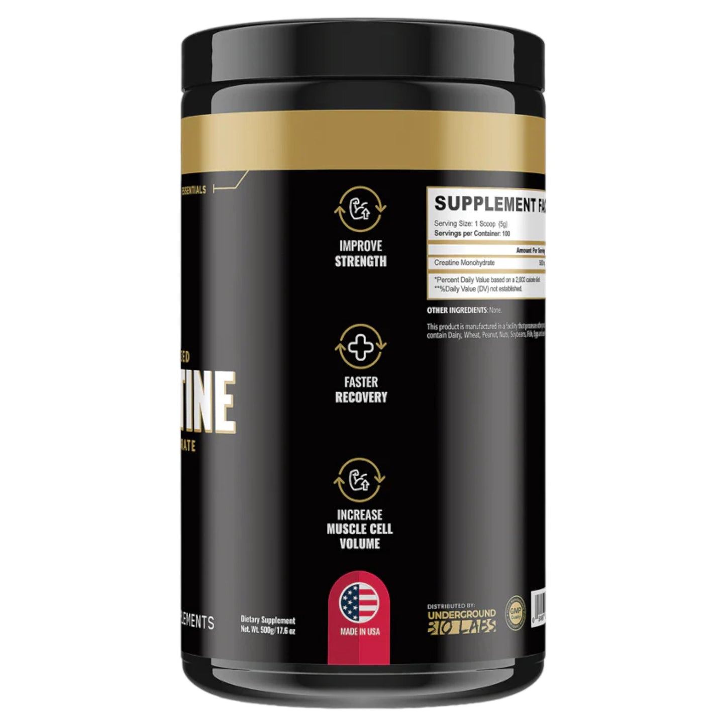 Panda Supplements Micronized Creatine Monohydrate 500 Gramos 100 Servicios