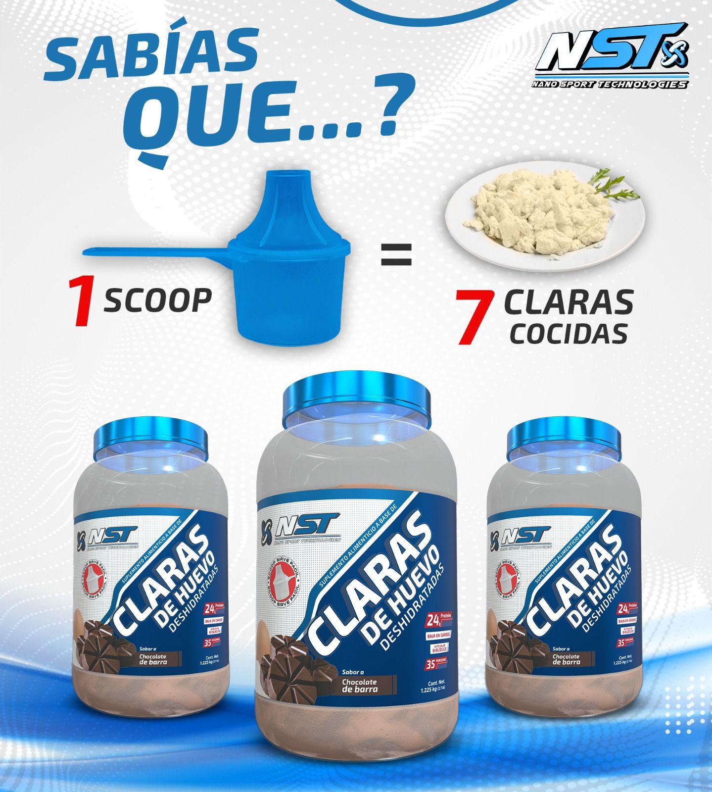 Nst Claras de Huevo Deshidratadas 35 Servicios