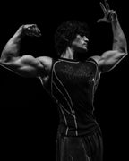 Breathedivinity Void Tech ™ Arachnid Venom Texture Cut-Off Compression Midnight