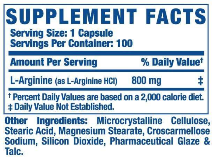 Ronnie Coleman L-Arginine Xs 100 Capsulas