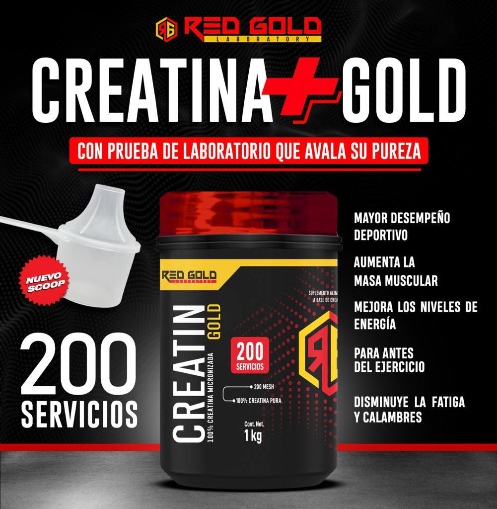 Red Gold Creatine Gold 1 Kg 200 Servicios