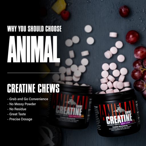 Universal Nutrition Animal Chews Creatine 120 Tabletas