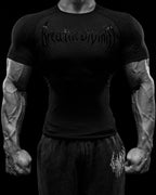 Breathedivinity Doom Tech ™ Armored Venom Texture Shortsleeve Compression Darkness