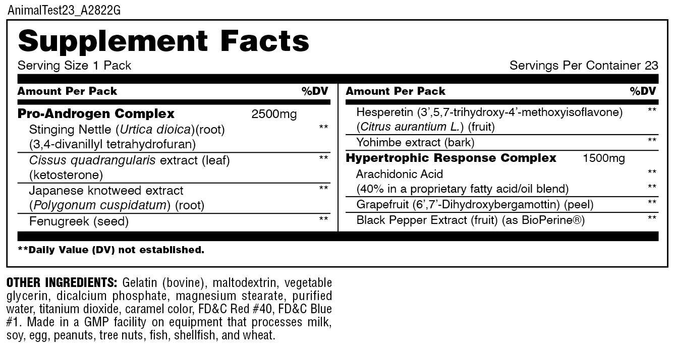 Universal Nutrition Animal Test 21 Packs