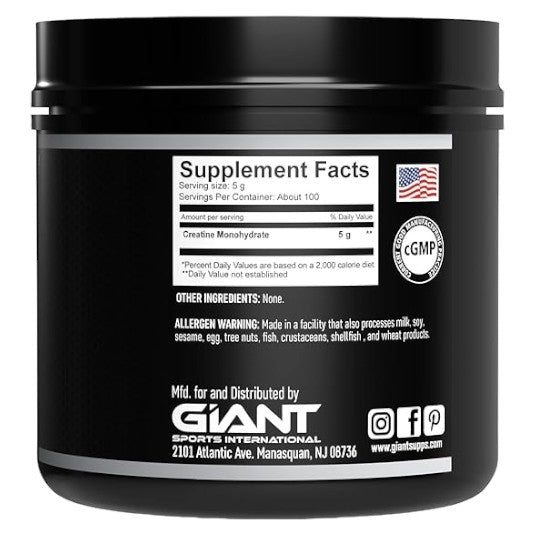 Giant Sports Creatine 5000 500 Gramos 100 Servicios