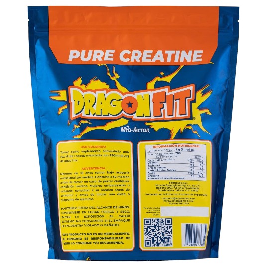 Myo Vector Dragon Fit Pure Creatine 1 Kg 200 Servicios