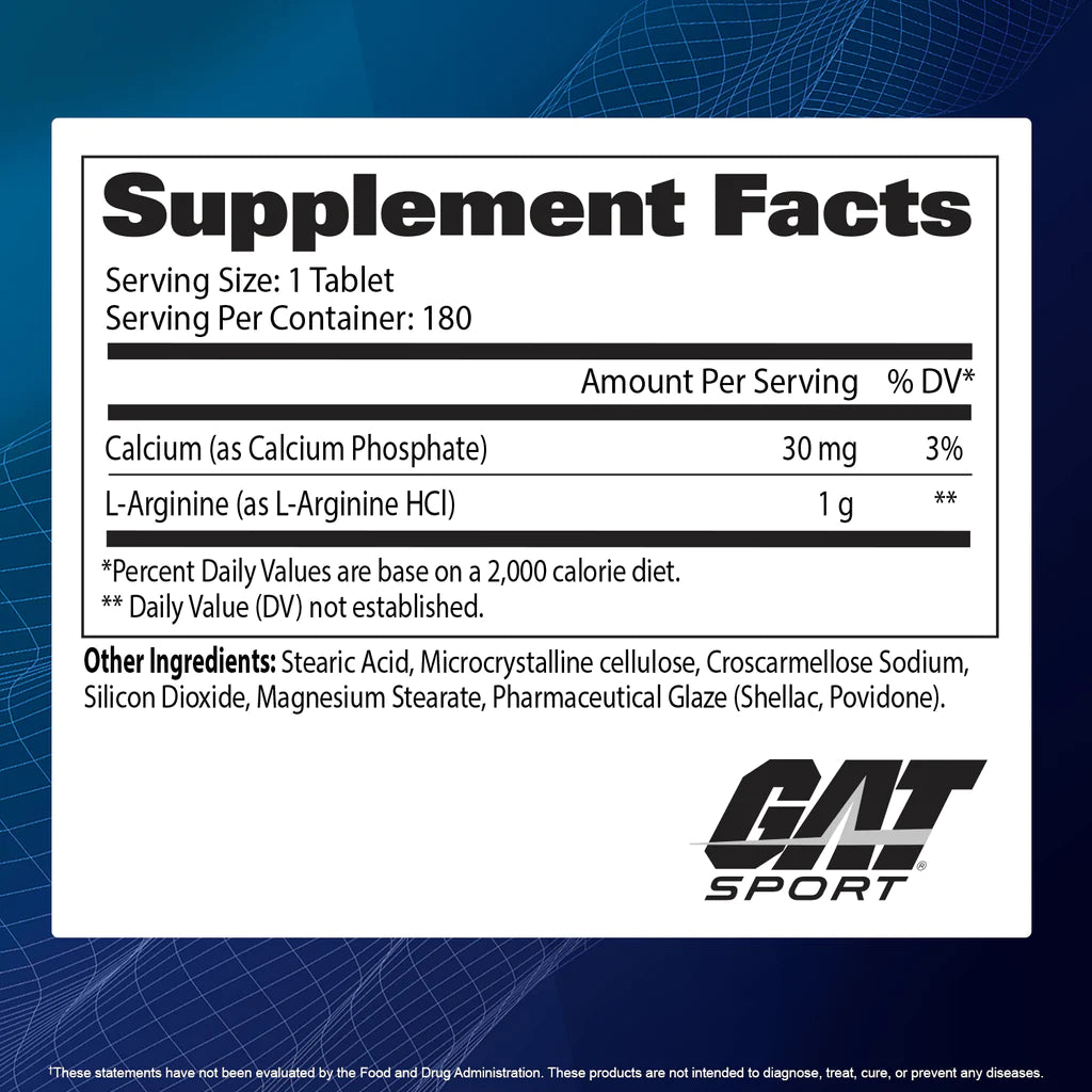 Gat Sport L-Arginine 180 Tabletas