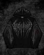 Breathedivinity Death Slayer Oversized Zip-Up Hoodie Wither