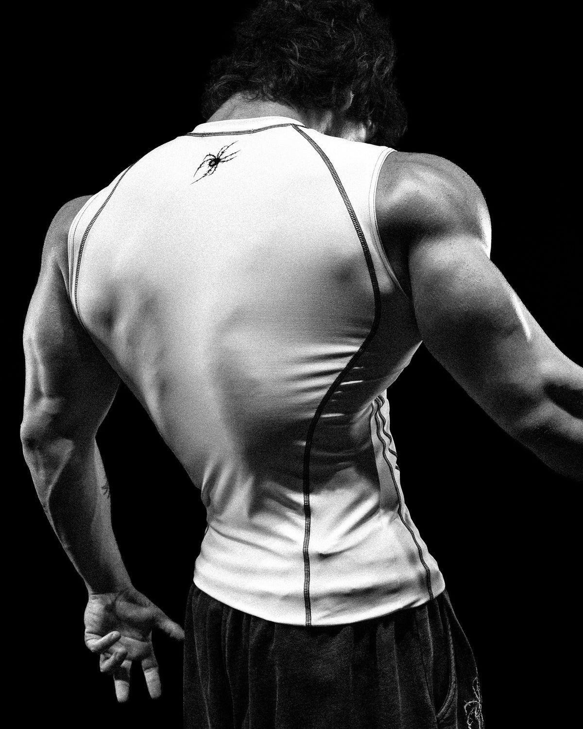 Breathedivinity Void Tech ™ Arachnid Venom Texture Cut-Off Compression Divine White