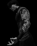 Breathedivinity Void Tech ™ Blood Wyvern Full-Zip Longsleeve Compression Void Black