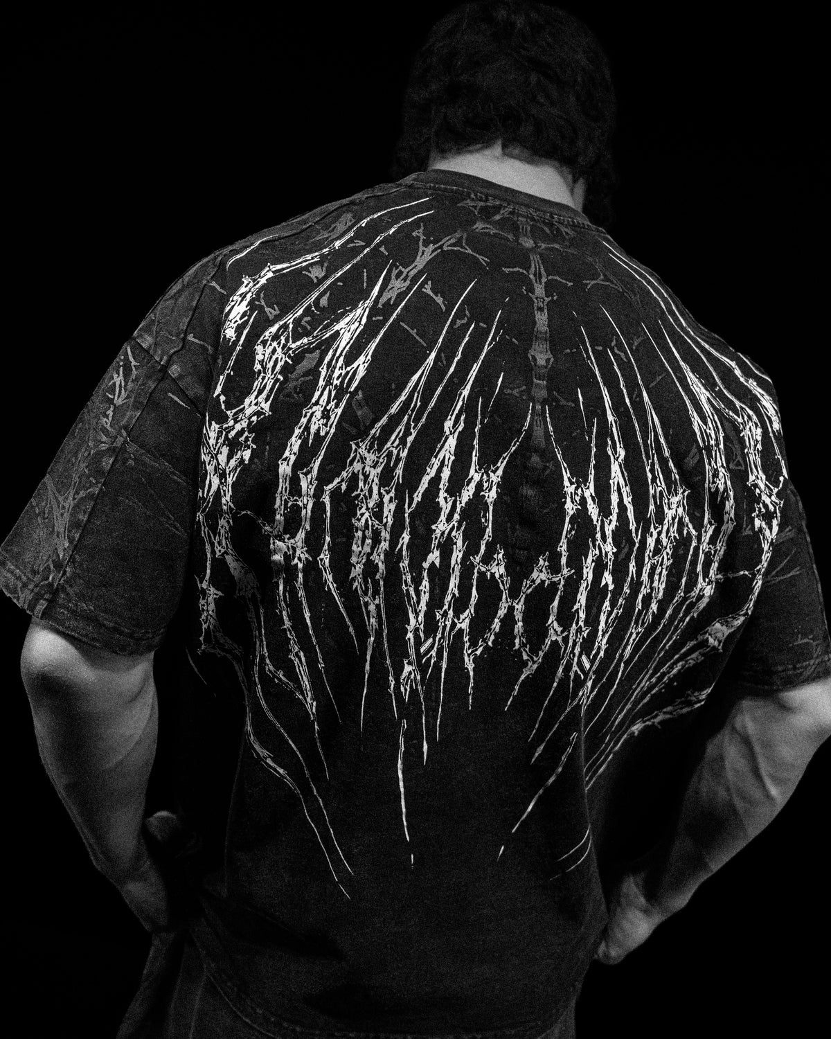Breathedivinity Spider-Corpse Oversized T-Shirt Vintage