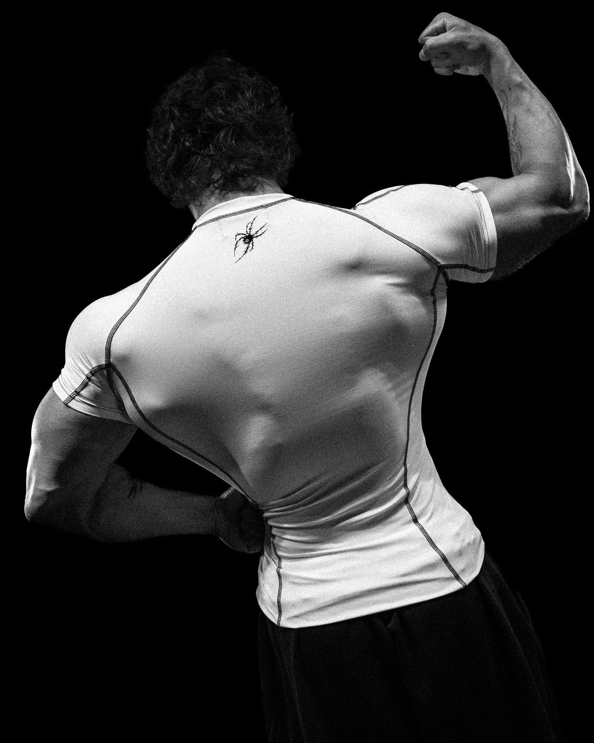 Breathedivinity Void Tech ™ Arachnid Venom Texture Shortsleeve Compression Divine White