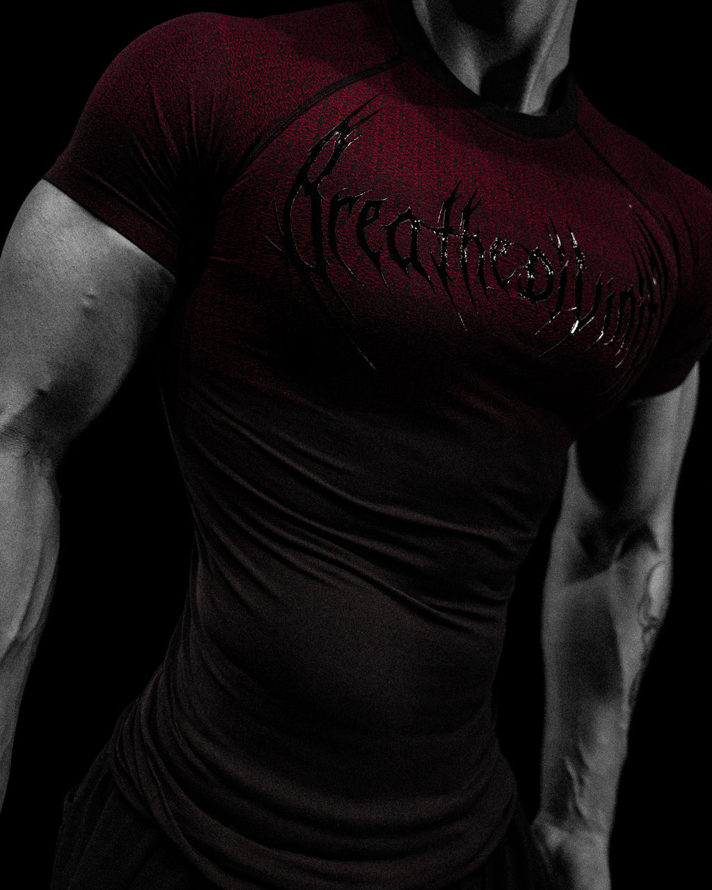 Breathedivinity Doom Tech ™ Armored Venom Texture Shortsleeve Compression Carnage