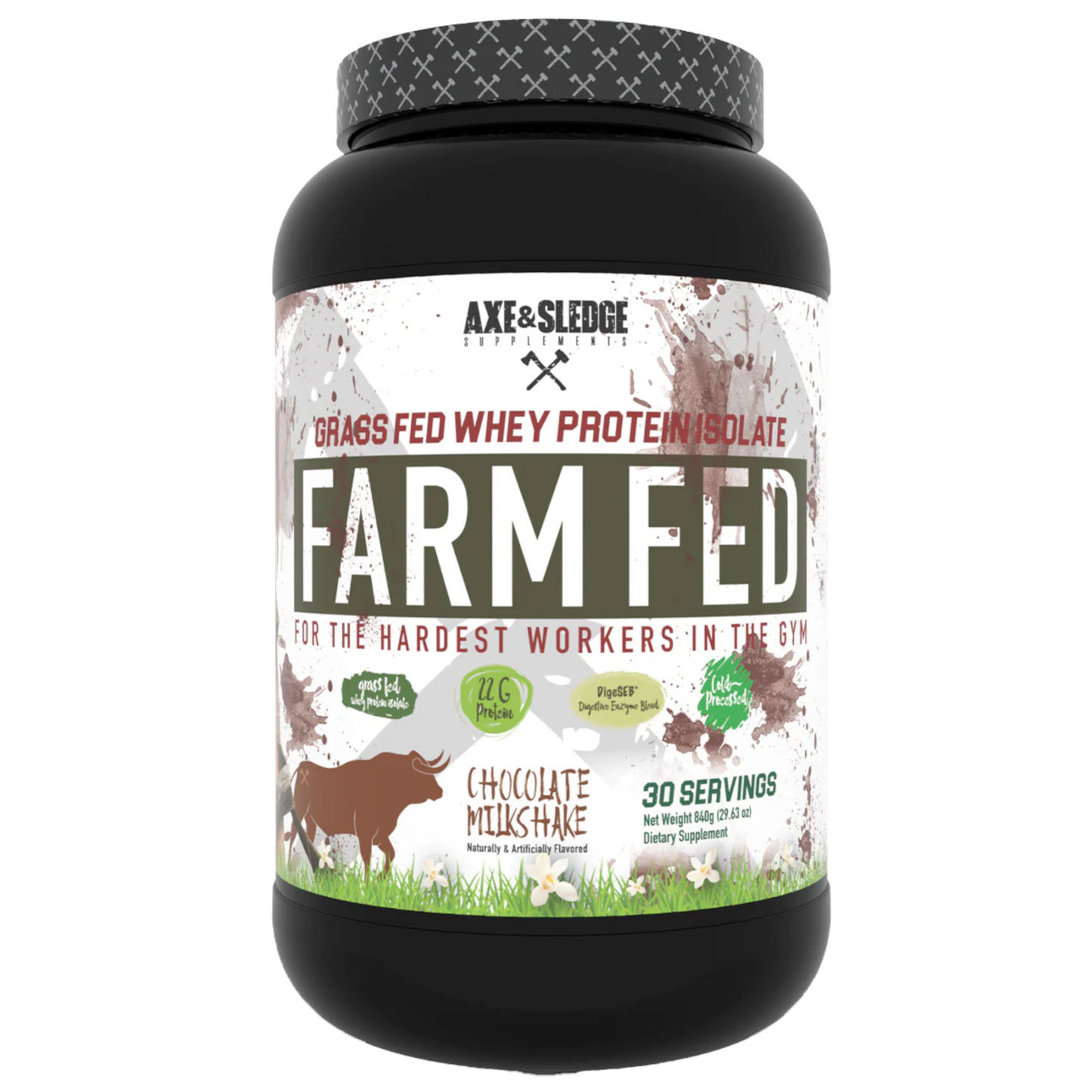 Axe And Sledge Farm Fed Grass Fed Whey Protein Isolate 2 Lbs