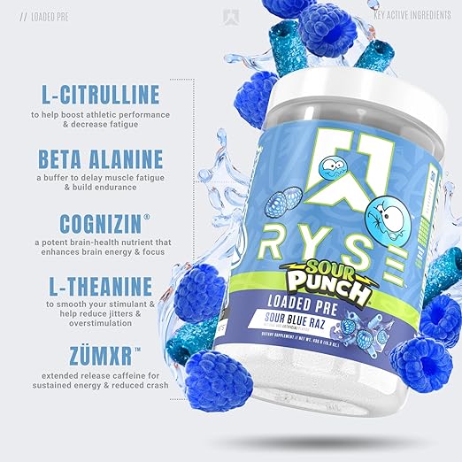 Ryse Loaded Pre Sour Punch Sour Blue Raz 30 Servicios