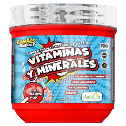 Comics Energy Vitaminas Y Minerales + Astragin 30 Servicios