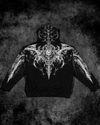 Breathedivinity Death Slayer Oversized Zip-Up Hoodie Void Black