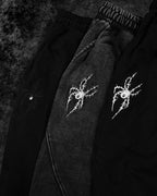 Breathedivinity Webbed Venom Texture Uncuffed Sweatpants Darkness