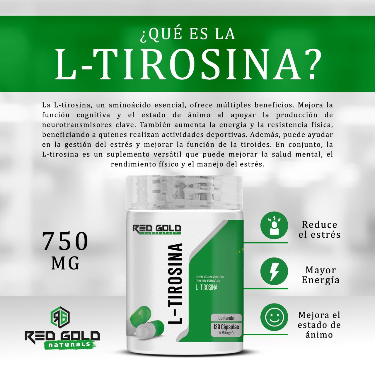 Red Gold L-Tirosina 120 Capsulas