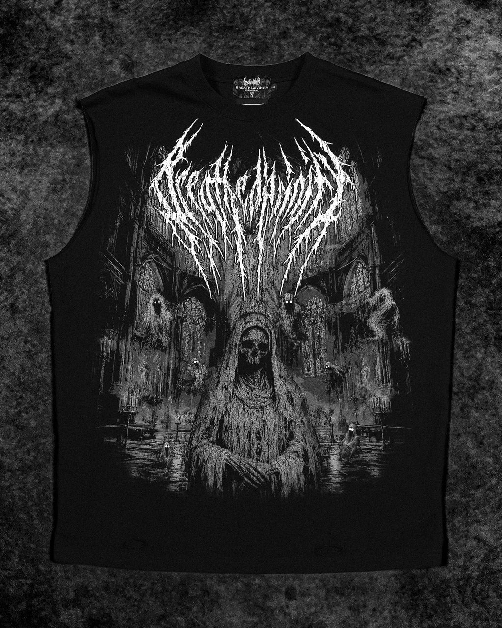 Breathedivinity Soul Sanctum Cut-Off Tee Void Black
