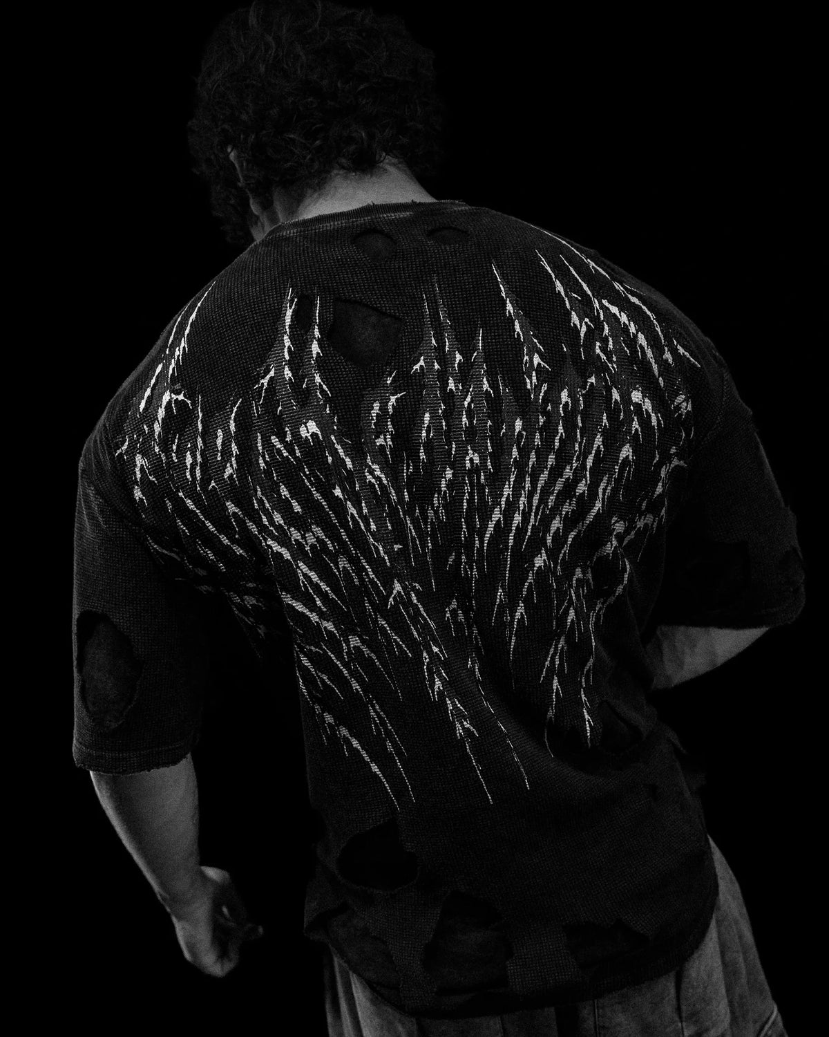 Breathedivinity Oversized T-Shirt Tarnished Destroyed Ghost