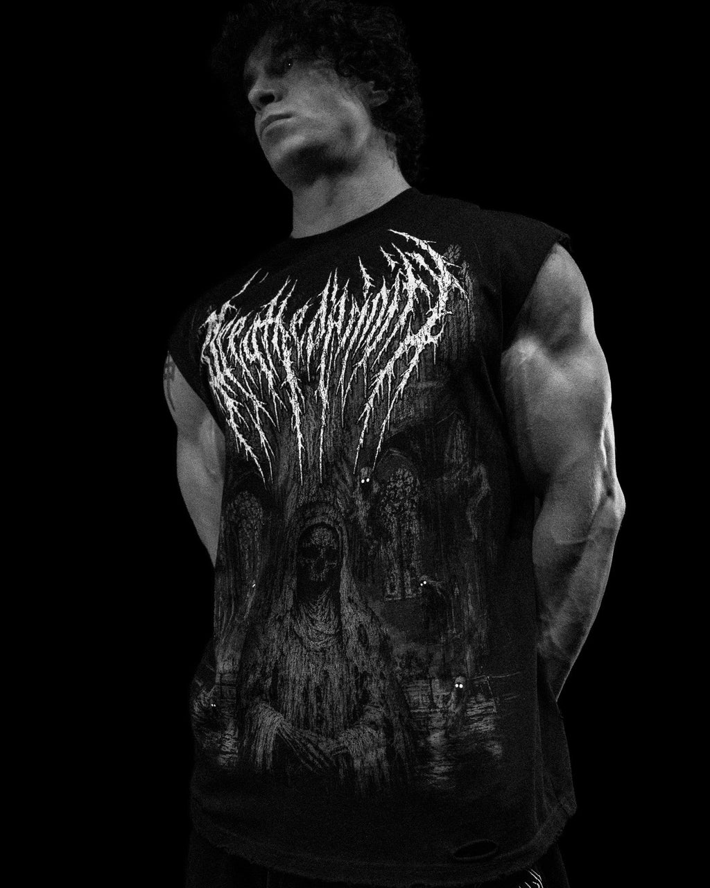 Breathedivinity Soul Sanctum Cut-Off Tee Void Black – Suplementos Alex MX