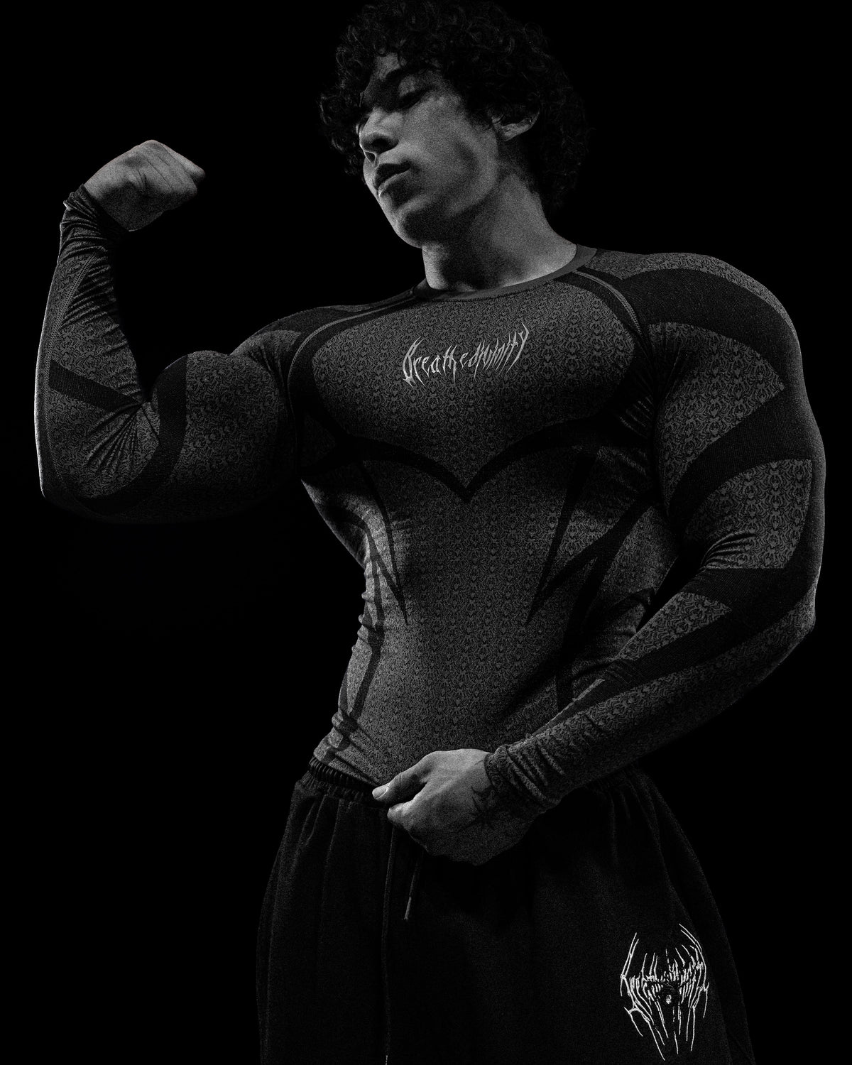 Breathedivinity Doom Tech ™ Spider Corpse Longsleeve Compression Midnight