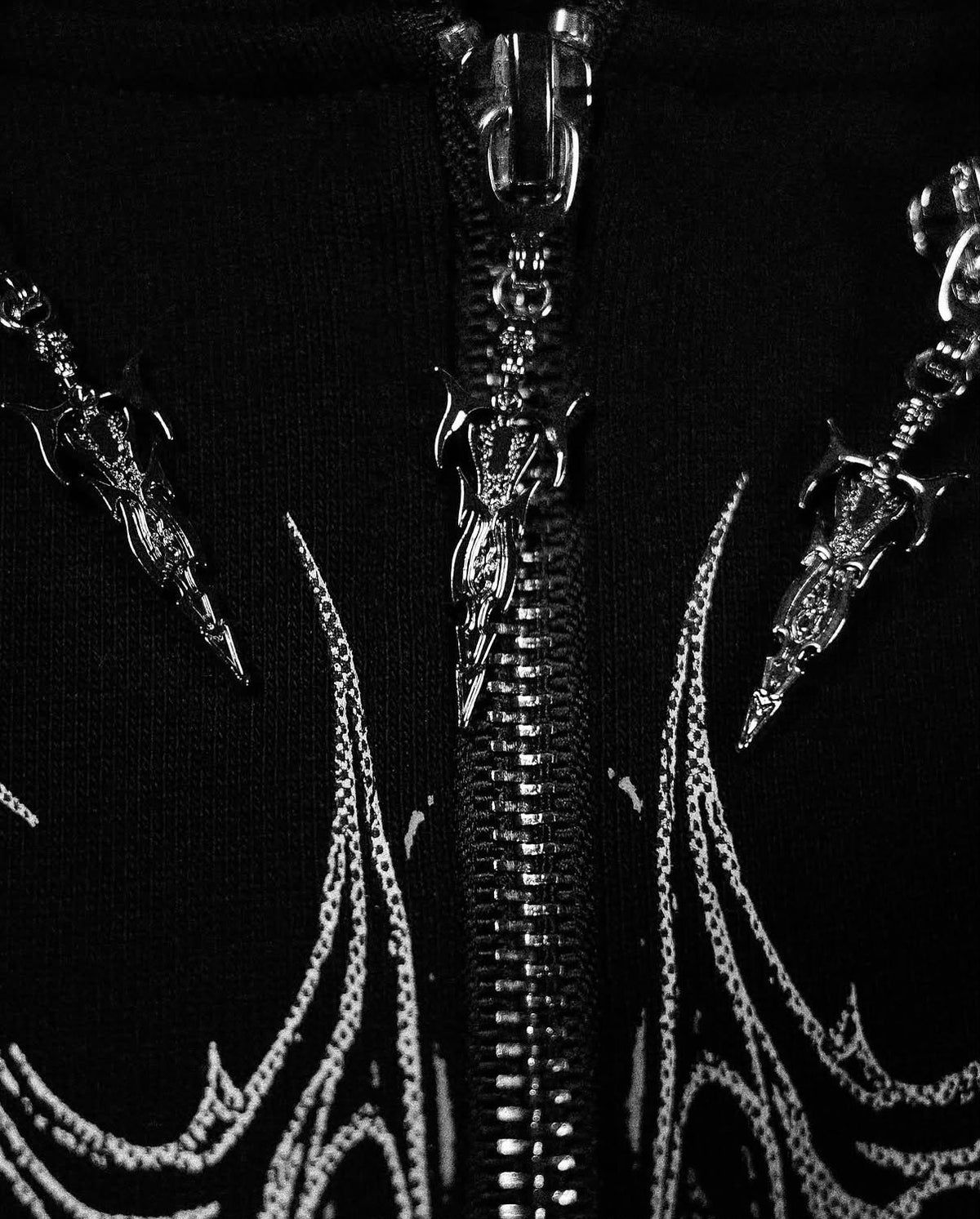 Breathedivinity Obsidian Oversized Zip-Up Hoodie Void Black
