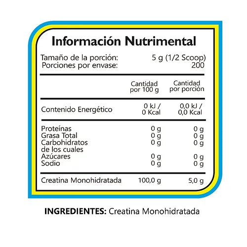 Bhp Creatina Ultra Pure 1 Kg 200 Servicios