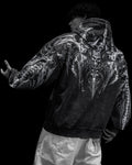 Breathedivinity Death Slayer Oversized Zip-Up Hoodie Ghost Vintage Washed