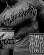 Breathedivinity Doom Tech ™ Armored Venom Texture Shortsleeve Compression Void Black