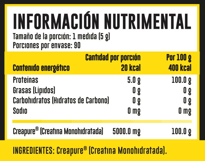 Advance Nutrition Creatine Creapure 450 Gramos 90 Servicios