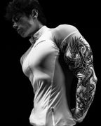 Breathedivinity Void Tech ™ Blood Wyvern Full-Zip Longsleeve Compression Divine White