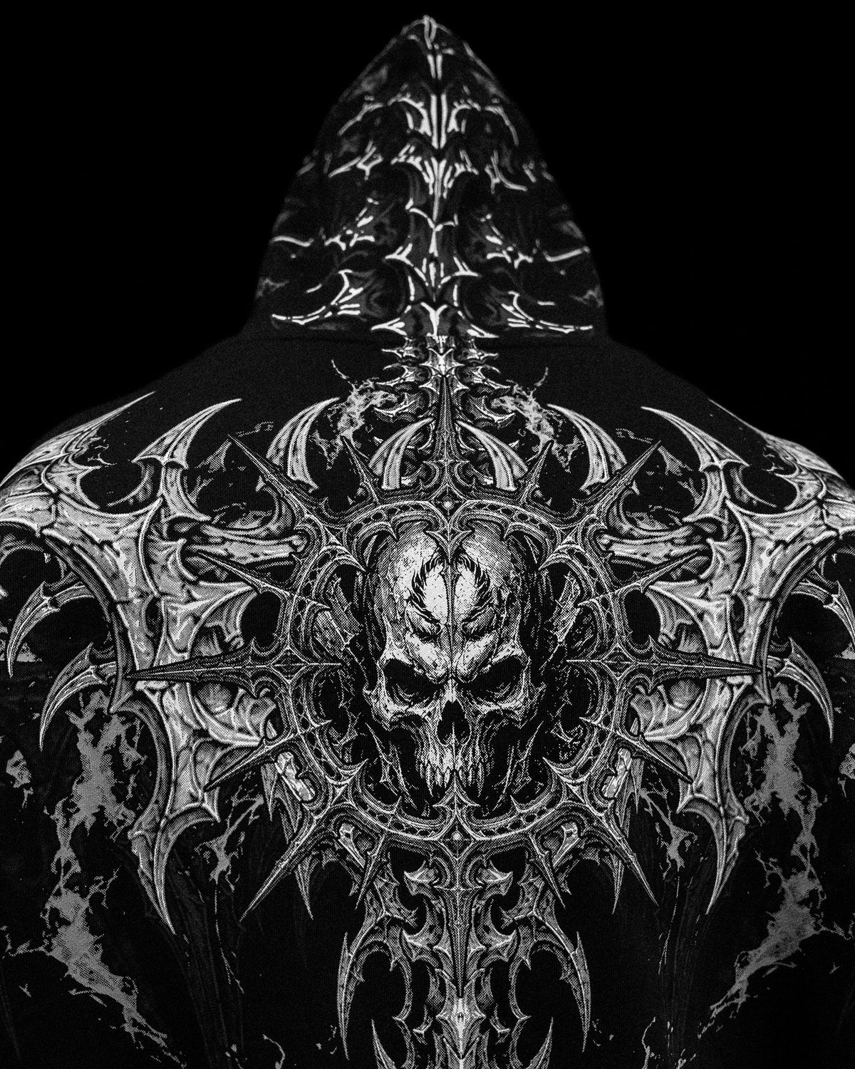 Breathedivinity Death Slayer Oversized Zip-Up Hoodie Void Black