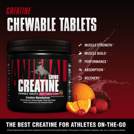 Universal Nutrition Animal Chews Creatine 120 Tabletas