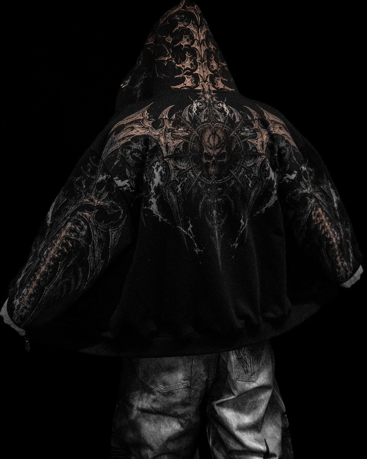 Breathedivinity Death Slayer Oversized Zip-Up Hoodie Wither