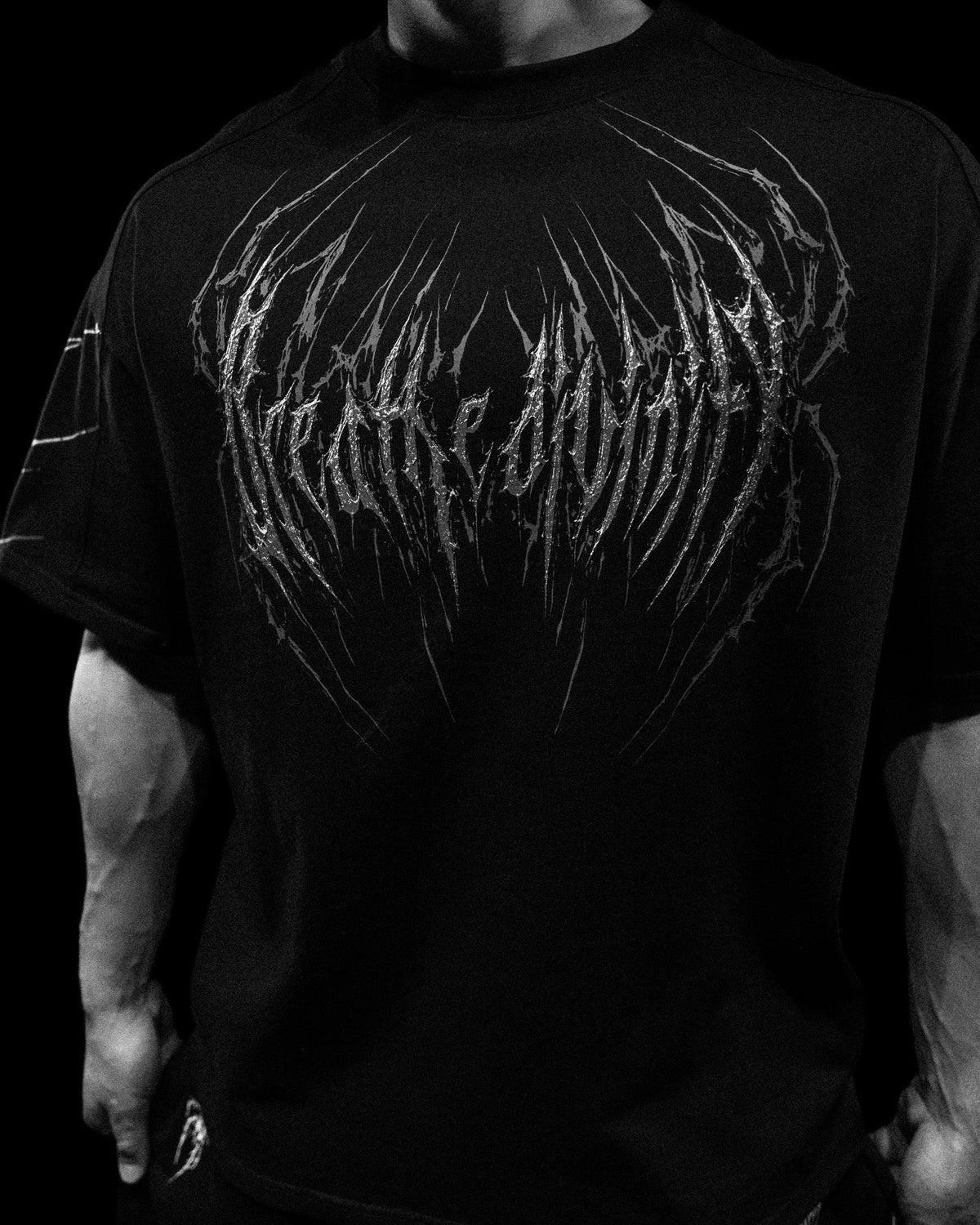 Breathedivinity Spider-Corpse Oversized T-Shirt Void Black