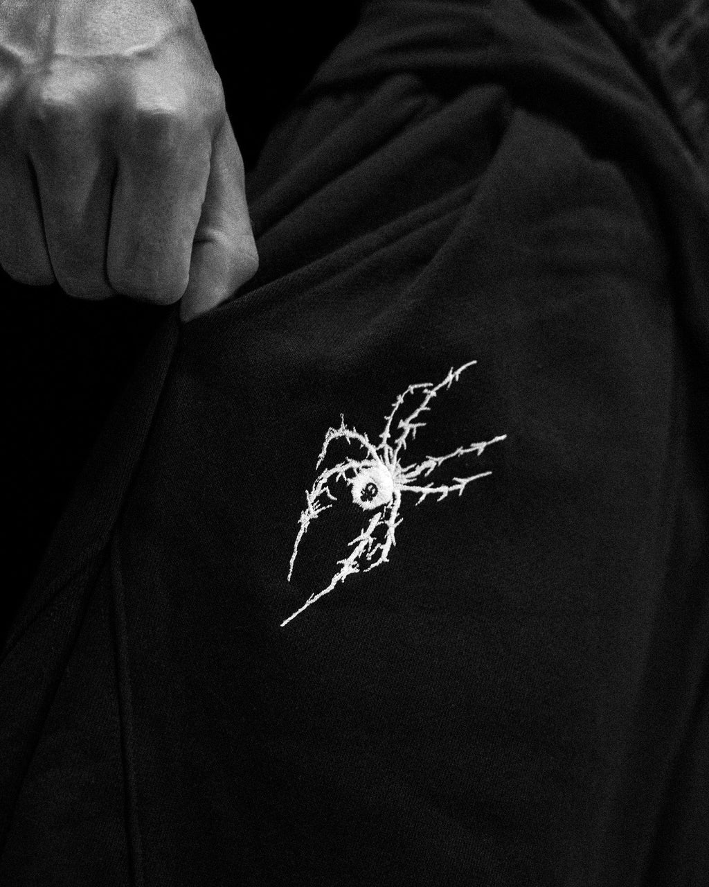 Breathedivinity Webbed Venom Texture Uncuffed Sweatpants Void Black