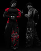 Breathedivinity Void Tech ™ Blood Wyvern Full-Zip Longsleeve Compression Void Black