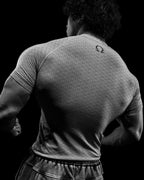 Breathedivinity Doom Tech ™ Armored Venom Texture Shortsleeve Compression White Gradient