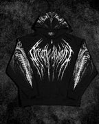 Breathedivinity Death Slayer Oversized Zip-Up Hoodie Void Black