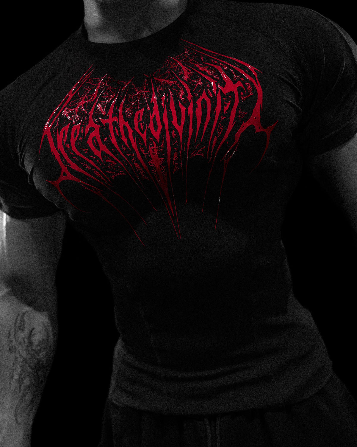 Breathedivinity Void Tech ™ Arachnid Venom Texture Shortsleeve Compression Nightmare