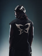 Controlled Insanity Stitched Black Cut-Off Tee