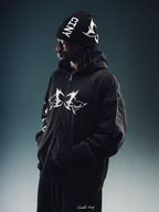 Controlled Insanity NY Butterfly Black Hoodie Zip-Up