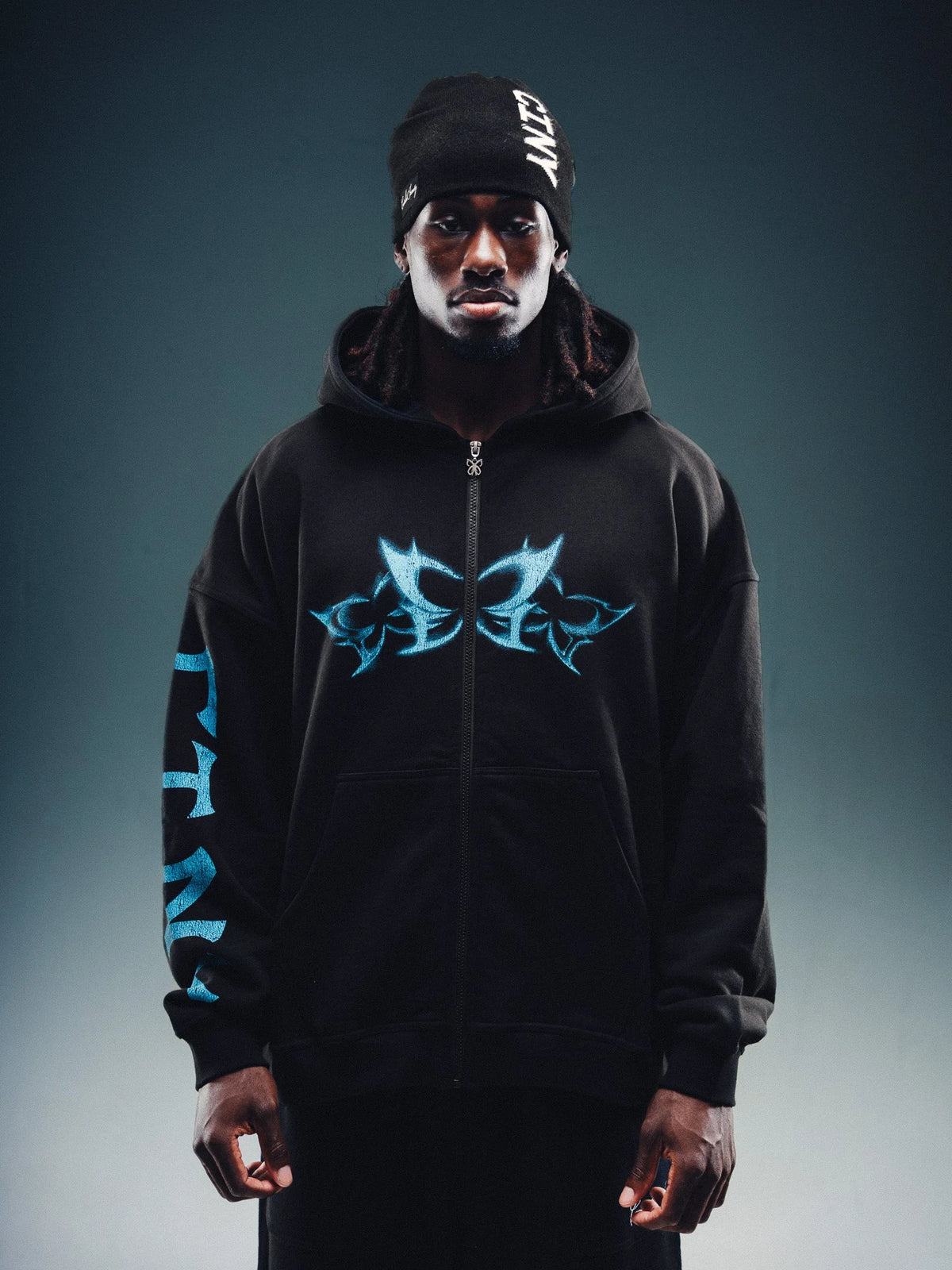 Controlled Insanity NY Butterfly Blue Hoodie Zip-Up
