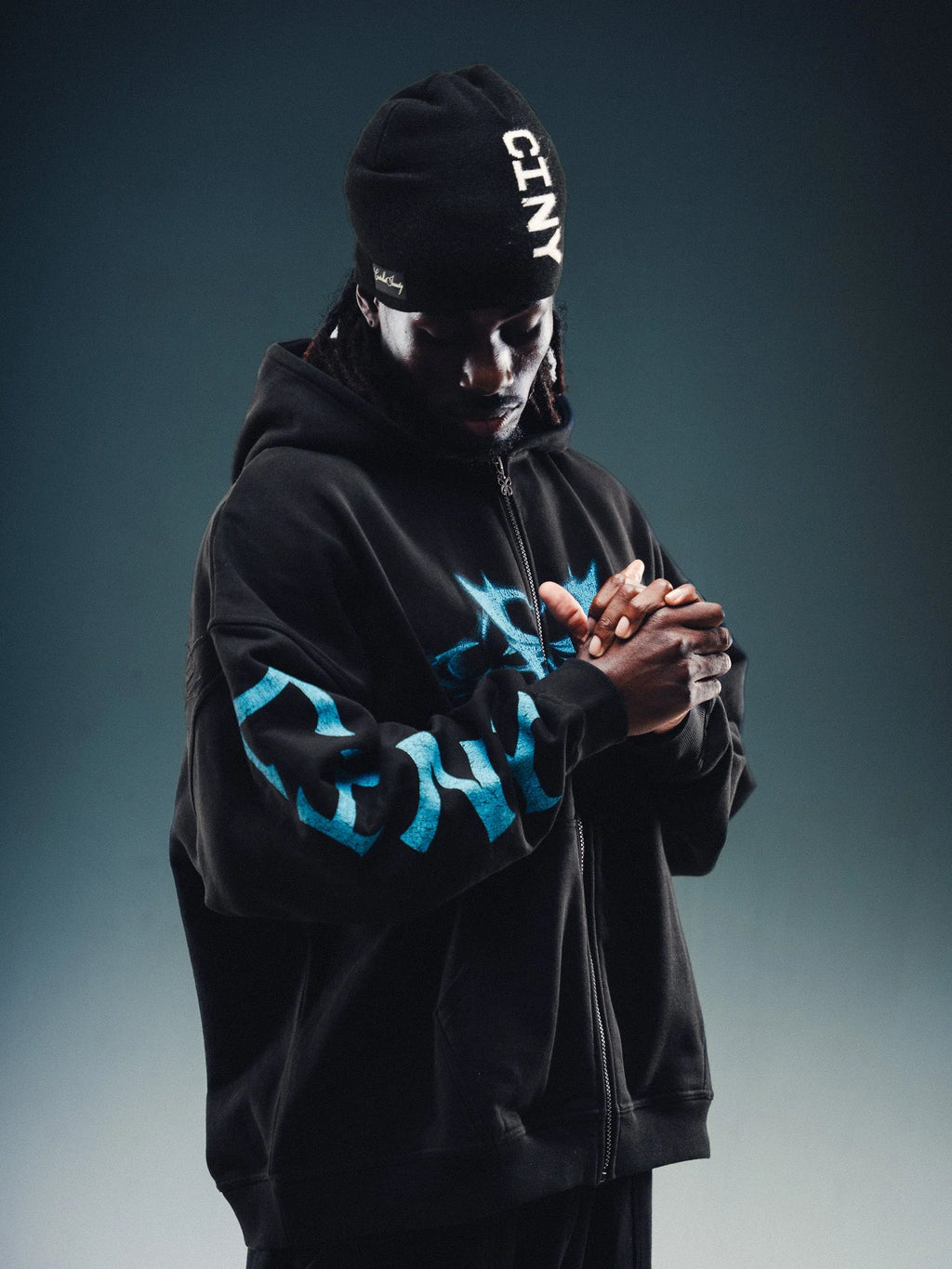 Controlled Insanity NY Butterfly Blue Hoodie Zip-Up